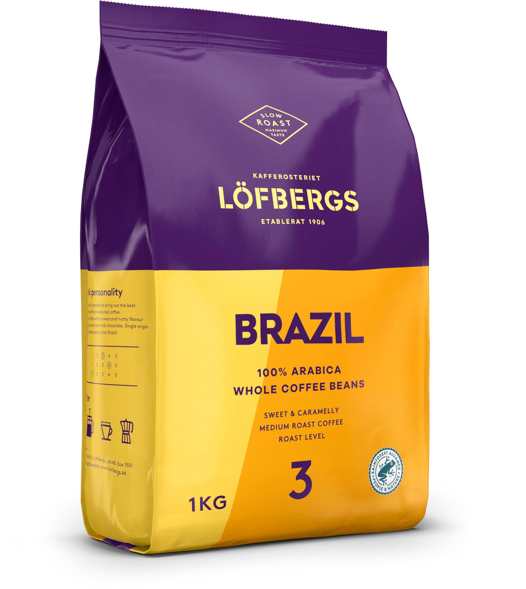 Brazil Medium Roast 1kg papukahvi - 4kpl