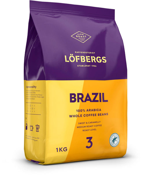 Brazil Medium Roast 1kg papukahvi - 4kpl