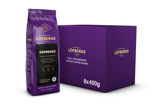 Espresso 400g papukahvi x 8kpl