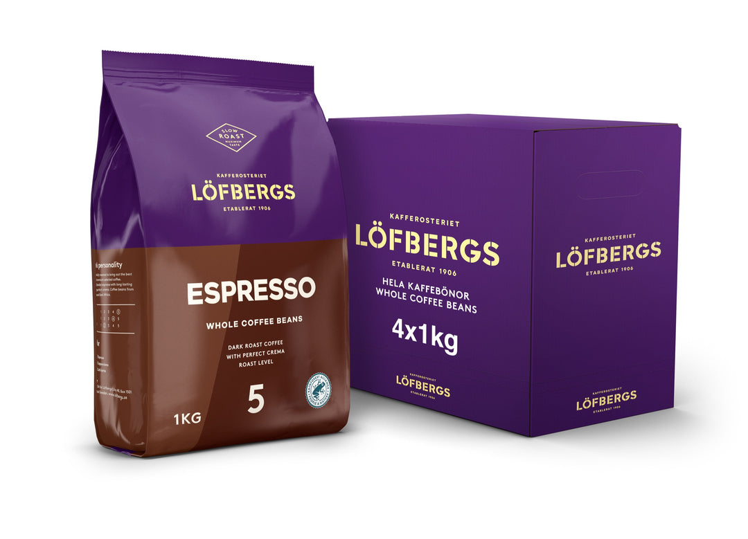 Espresso kahvipavut - 4 x 1kg (uusi pakkaus)