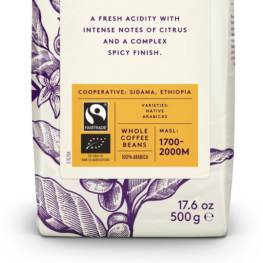 Ethiopian Sidamo Papukahvi 500g * 8kpl