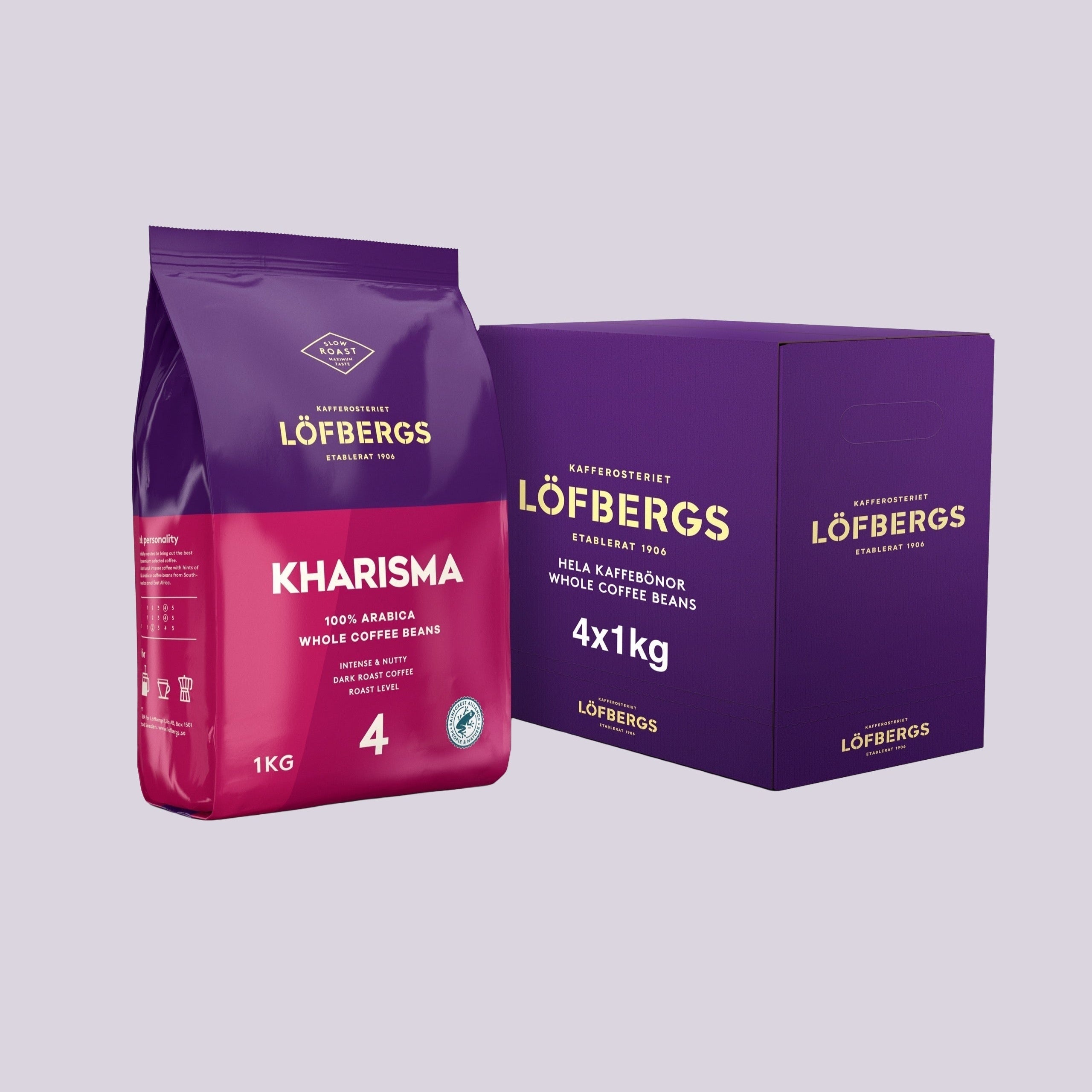 Kharisma kahvipavut - 4 x 1kg (uusi pakkaus)