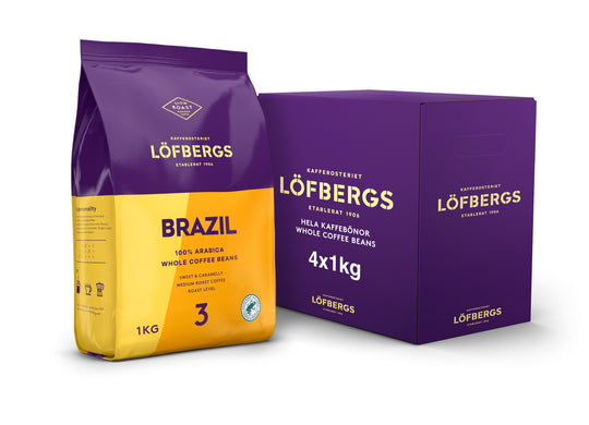 Brazil Medium Roast 1kg papukahvi - 4kpl