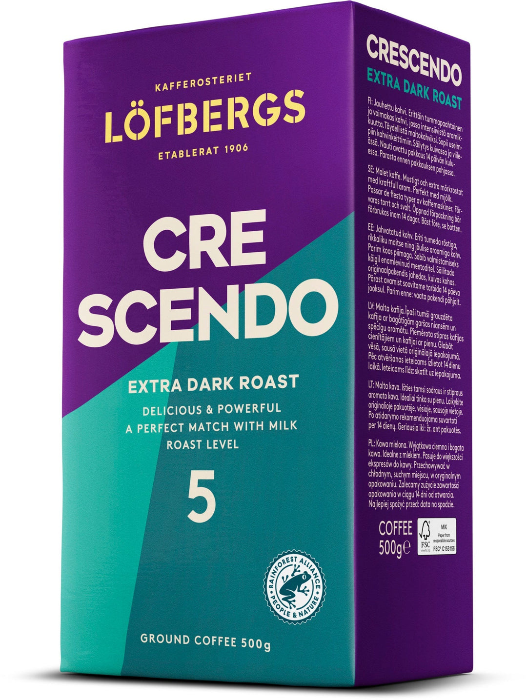 Löfbergs Crescendo 500g lähikuvassa