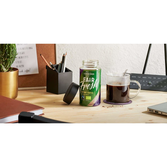 Löfbergs Fair Fresh Instant Coffee 100g lähikuvassa