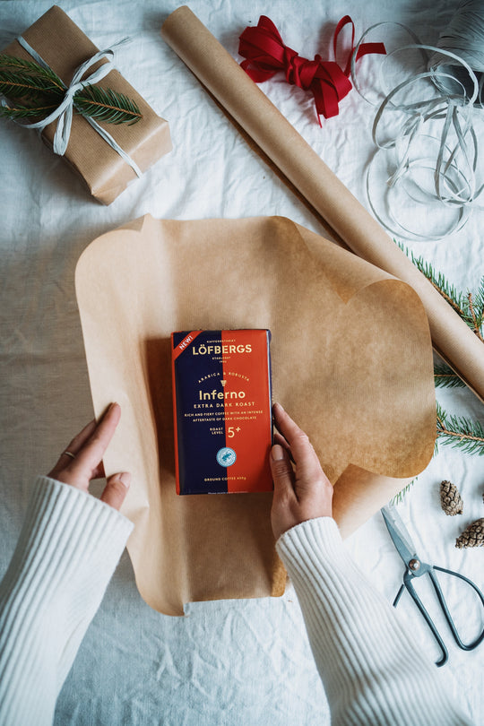 Löfbergs Inferno Extra Dark Roast 450g, kuva sivulta