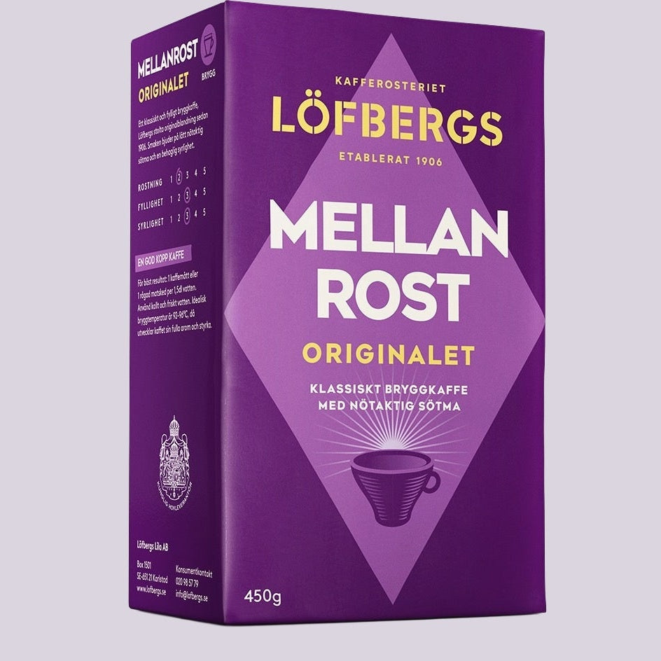 Löfbergs Mellanrost Original 450g RA - 12kpl -kahvipakkaus