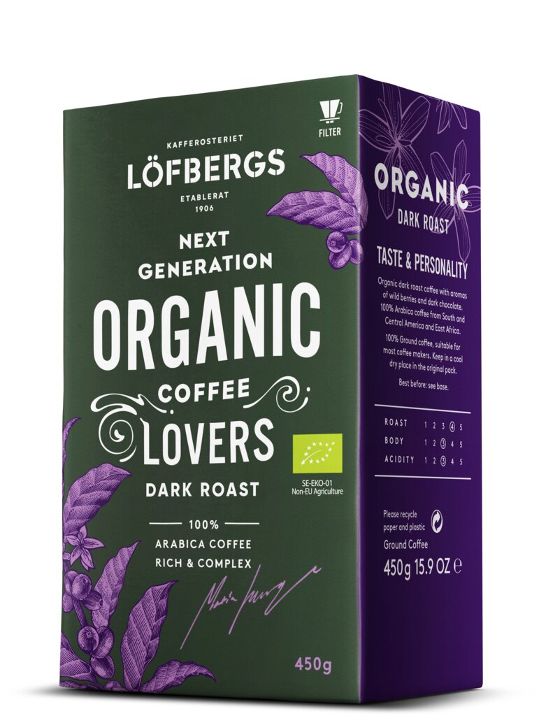 Löfbergs Organic Dark Roast, toinen kuvakulma