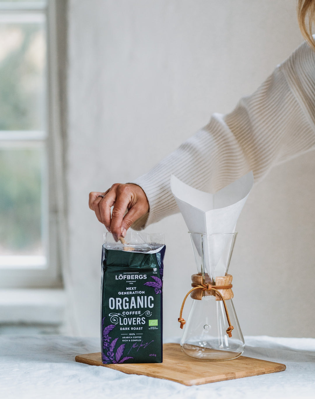 Löfbergs Organic Dark Roast, kuva sivulta