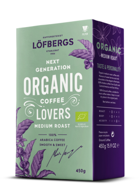 Löfbergs Organic Medium Roast lähikuvassa