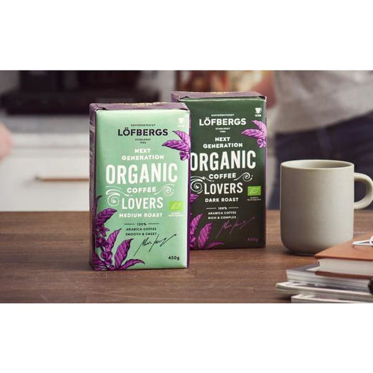 Löfbergs Organic Medium Roast esillä
