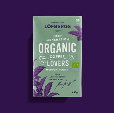 Löfbergs Organic Medium Roast -kahvipakkaus