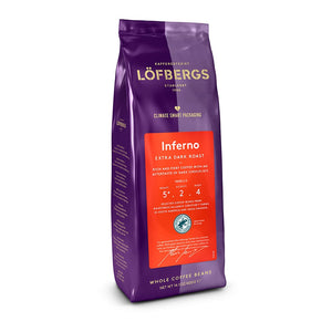 Inferno 400g papukahvi Extra Dark - Kokonaiset Pavut